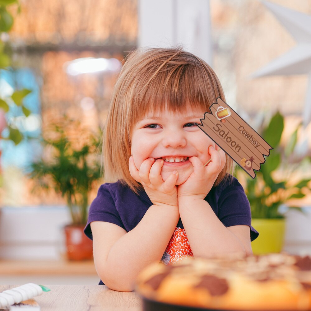 30pcs Cowboy Tribe Photo Props Paper Beard Decor Party Accessory for Decoration