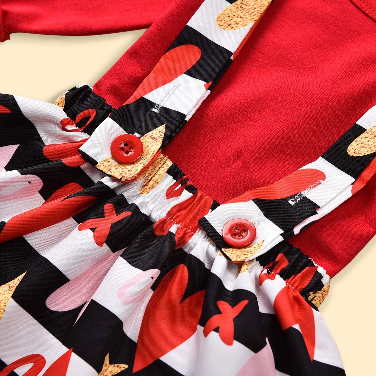 Peuter Baby Meisjes Kleding Sets Valentijnsdag Ruches Tops + Harten Jarretel Rokken 2Pc Outfits Herfst Babykleertjes