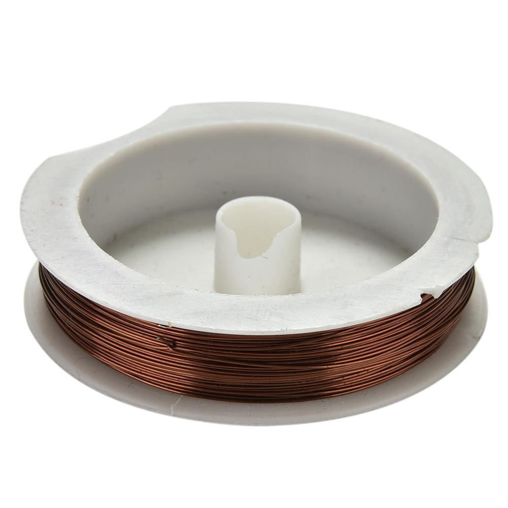Fil artisanal en fer 0.5mm 40m | Bobine de mm, fil métallique doux pour bricolage de bijoux, guirlande de fleurs décoratives/aiguille à aiguille: Marron