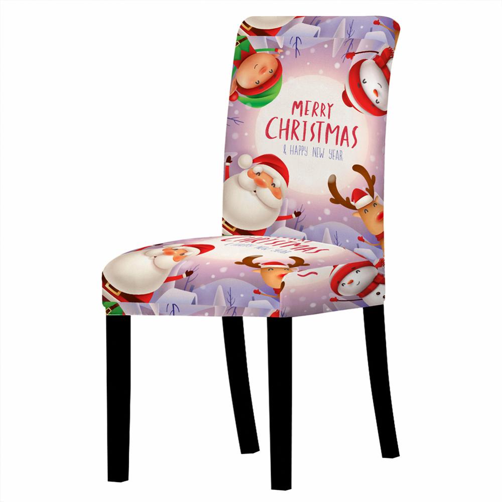 3d kerst hertenprint stoelhoezen voor eetkamerstoelen, hoge rugleuning woonkamerstoelhoezen voor stoelen voor feesten en bruiloften: Stijl 4