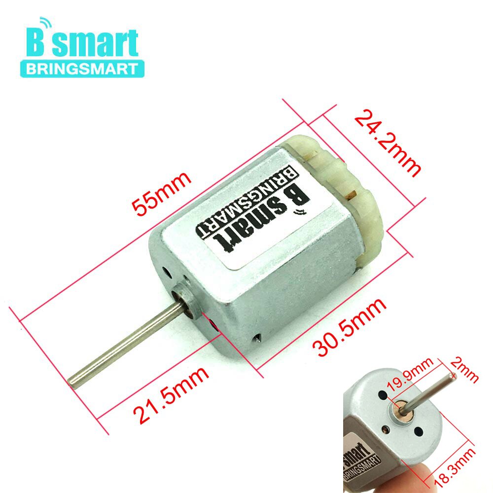 Bringsmart 2 pcs FC280SC Micro DC Hoge Snelheid Motor Lange As Auto Deurslot Elektrische Motor 12 Volt Mini Rear view Spiegel Motor