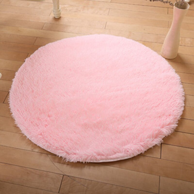 Mode Zachte Shaggy Gebied Ronde Woonkamer Slaapkamer Vloer Mat 0.3M Meerdere Kleur