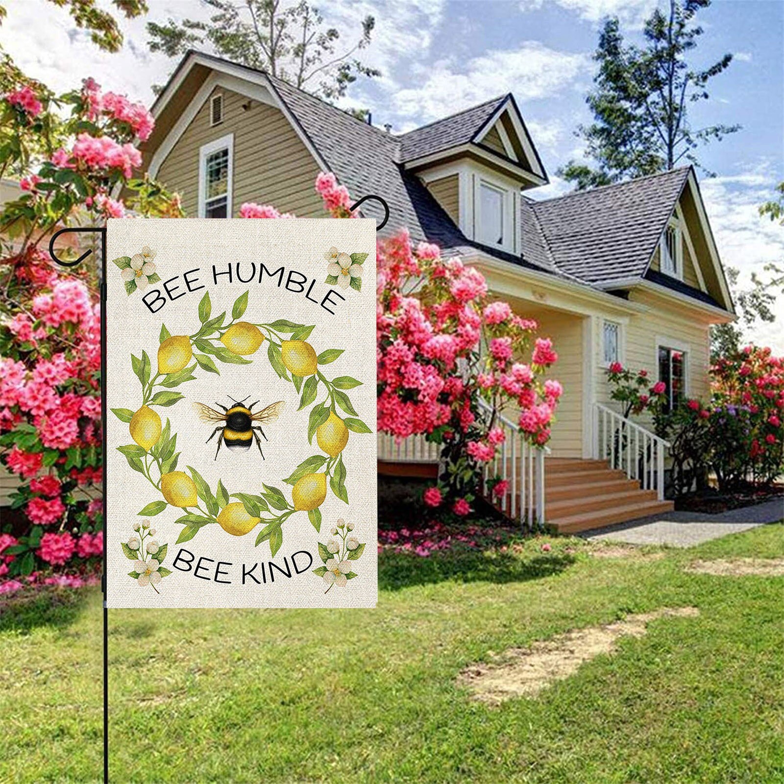 Decoración de banderas del Día de la madre, Nome, Bandera de San Valentín, porche, jardín, patio, decoración de césped, herramienta de decoración: A