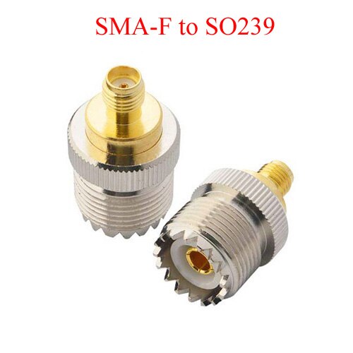 Adaptador RF UHF-SMA SMA hembra macho a UHF macho, conector PL259 SO239, adaptador Coaxial: SMA-F to SO239