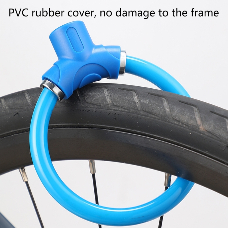 Candado antirrobo con forma de anillo para bicicleta, accesorio de seguridad de acero para ciclismo de montaña O carretera