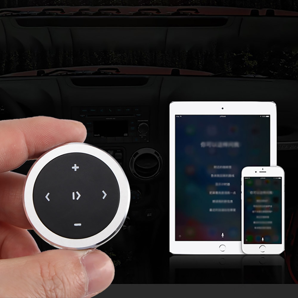 Afstandsbediening Auto Stuurwiel Afstandsbediening Steering Draadloze Bluetooth Media Ontspanknop Fotografie Control Voor Iphone