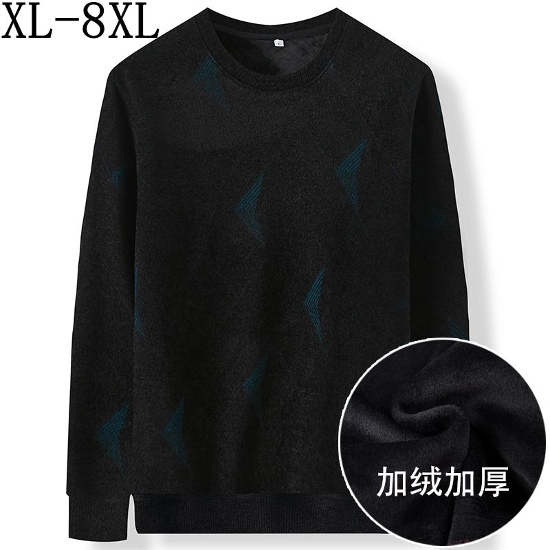 8XL 7XL 6XL Oversized Trui Mannen Winter Dikke Fleece Heren Trui Truien Mannelijke Losse Knitwear Zachte Warme Pull Homme