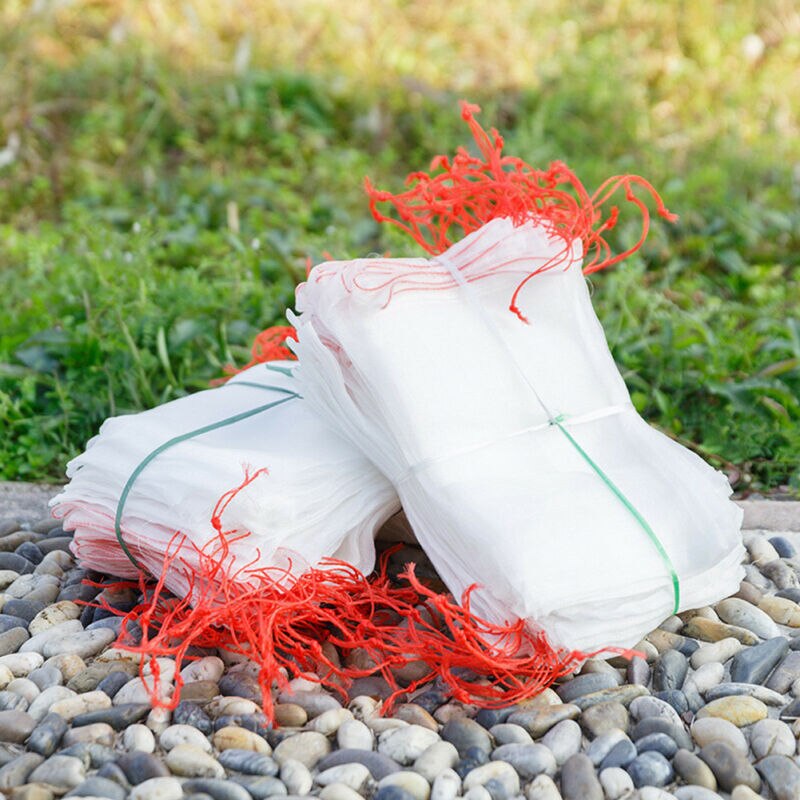 10Pcs fruit Insect net Garden Plant Drawstring Grocery Fruit Vegetable Storage Mesh Bags vegetable Protect Drawstring Mesh net