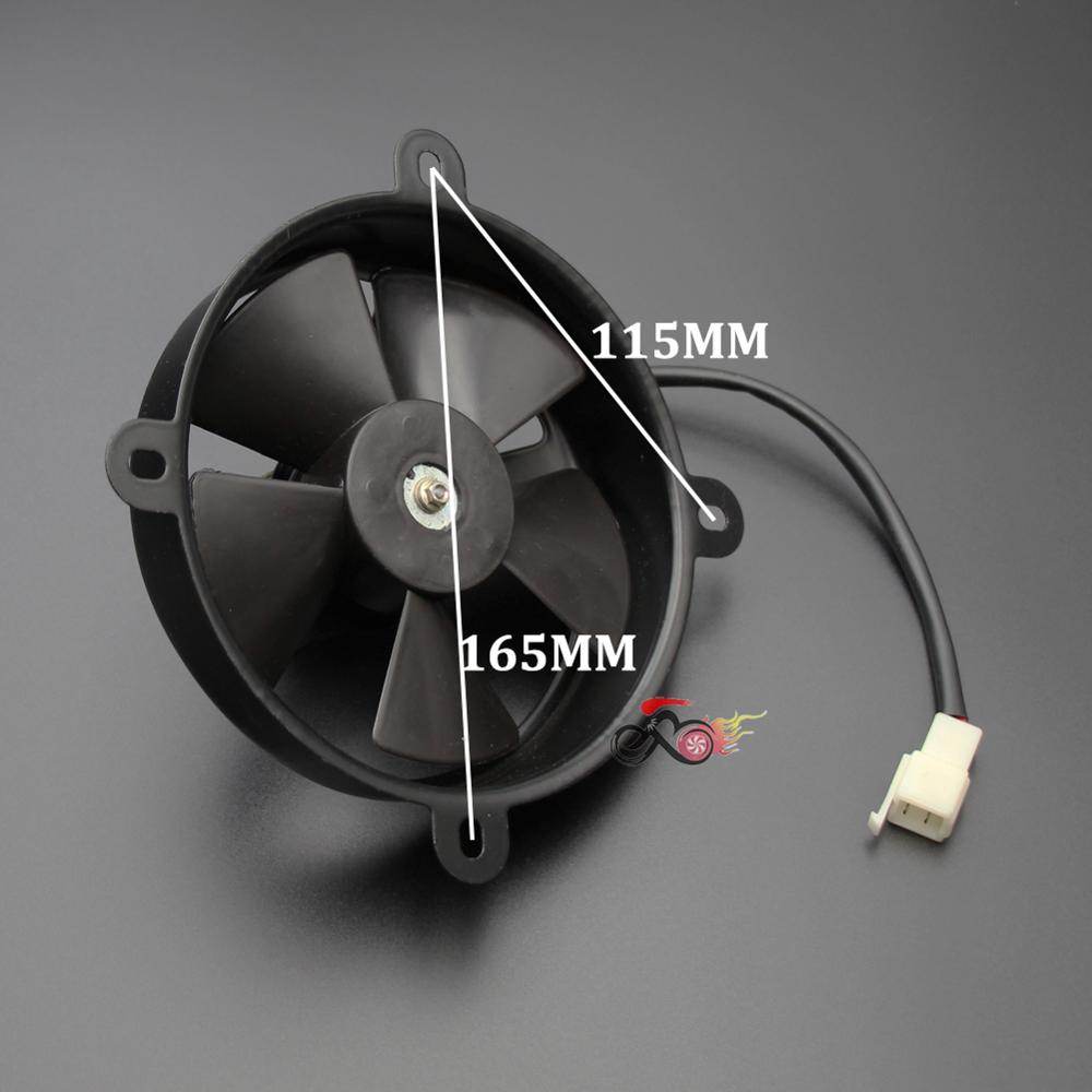 Radiador termo eléctrico de 12V y 6 pulgadas, ventilador de refrigeración para Quad Dirt Bike ATV Buggy, 150cc, 200cc, 250cc