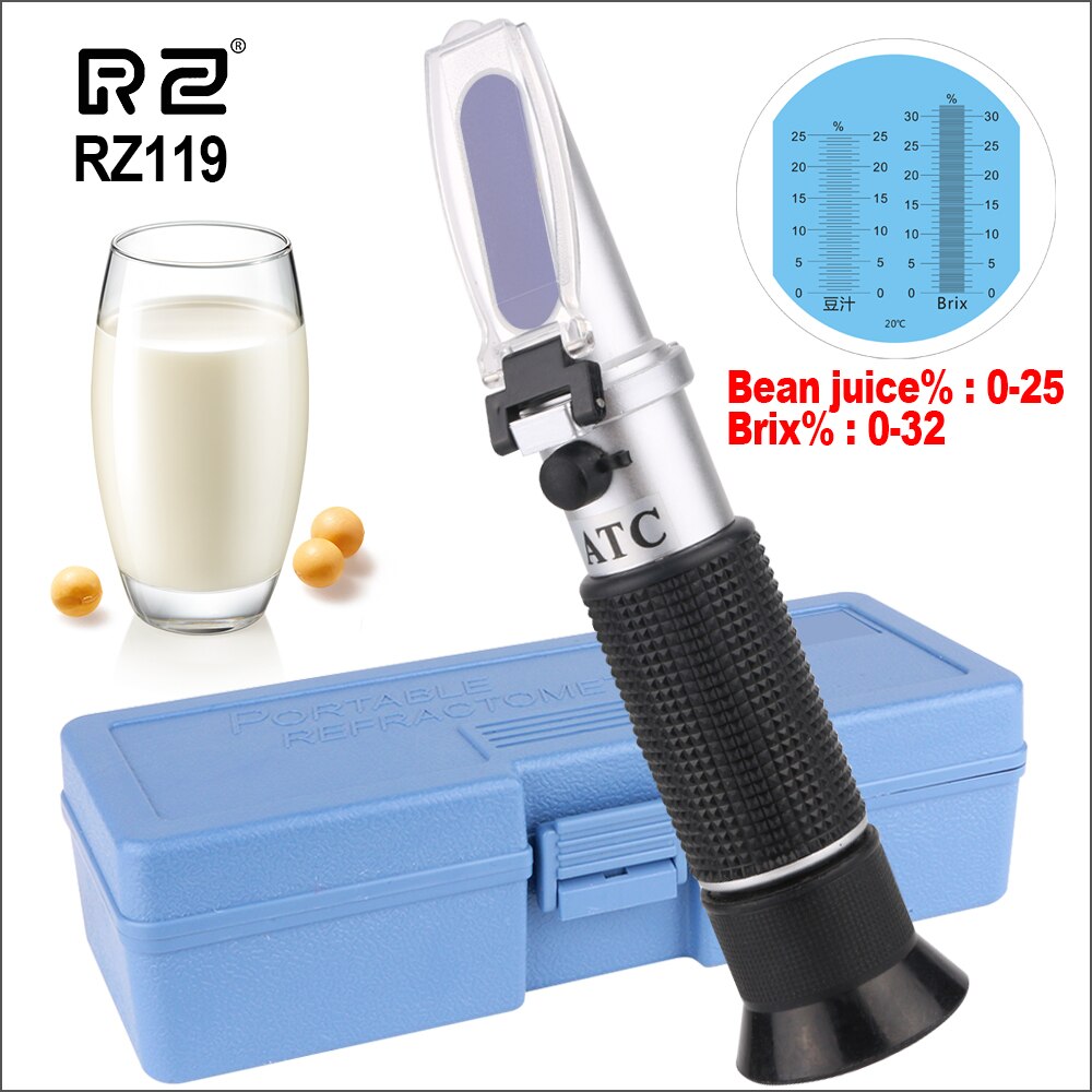 Rz Refractometer Soja Sap Meter Handheld Draagbare Refractometro Brix 58-90% Suiker Meter Fruit Suiker Tester Refractometer