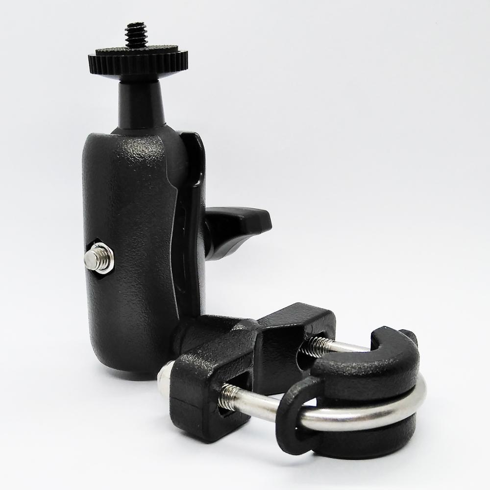 Montaje en U para manillar de motocicleta, Montaje en carril de Scooter de 6,5 CM, 1 pulgada, brazo de doble enchufe con perno de 1/4 &#39;&#39;-20 para cámara de acción