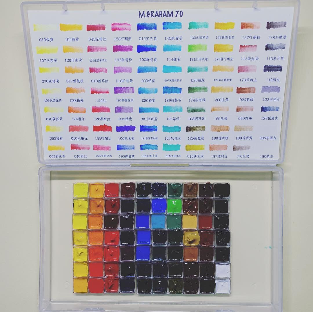 70-color water color paint solid split charging