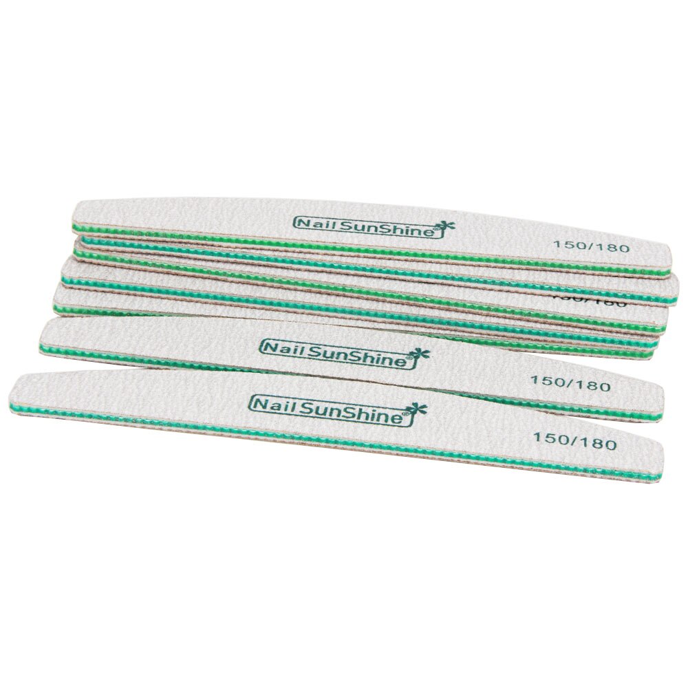 25 stks/partij Groene Nail Art Buffer Blok 150/180 Grit dubbelzijdig Schuren Nail File Cuticle Remover Manicure Gereedschap