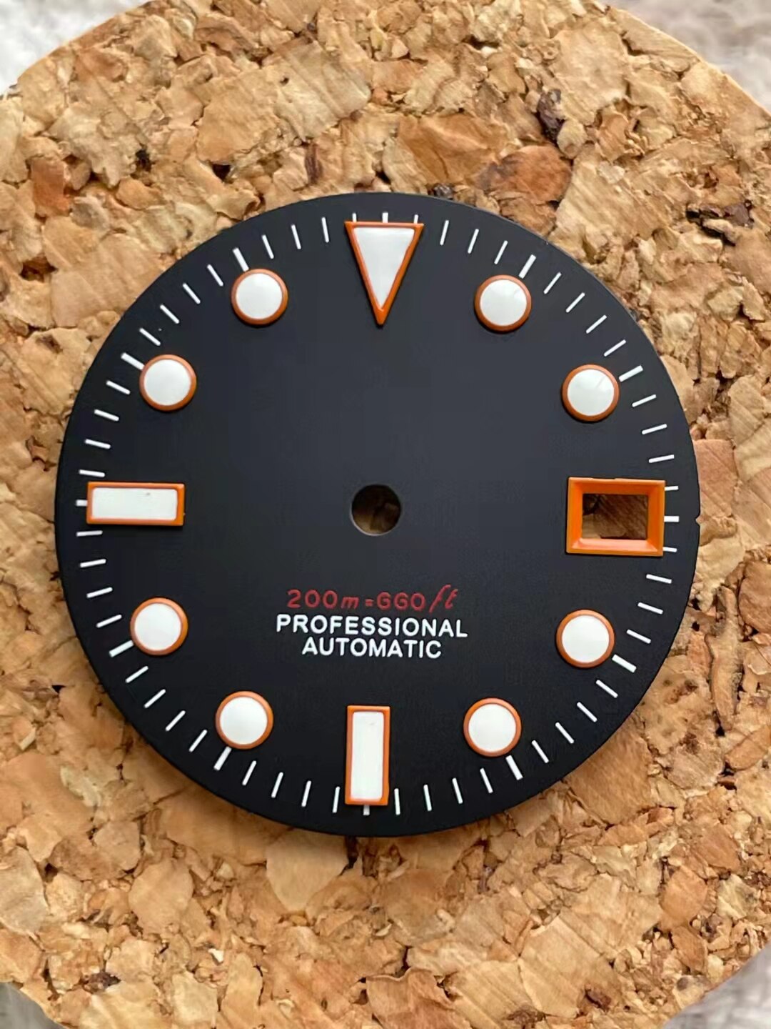 Kellon kellotaulu musta emali kellotaulu universaali kellotaulu skx 007 abalone sukelluskello seikonh 35 nh36 4r/6r...nh35 -liikettä varten: 3