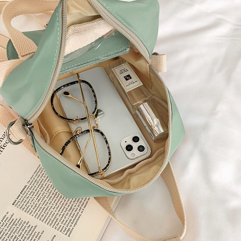 Damestas lente en zomer donut kleine schoudertas pvc transparante jelly bag multifunctionele schoudertas