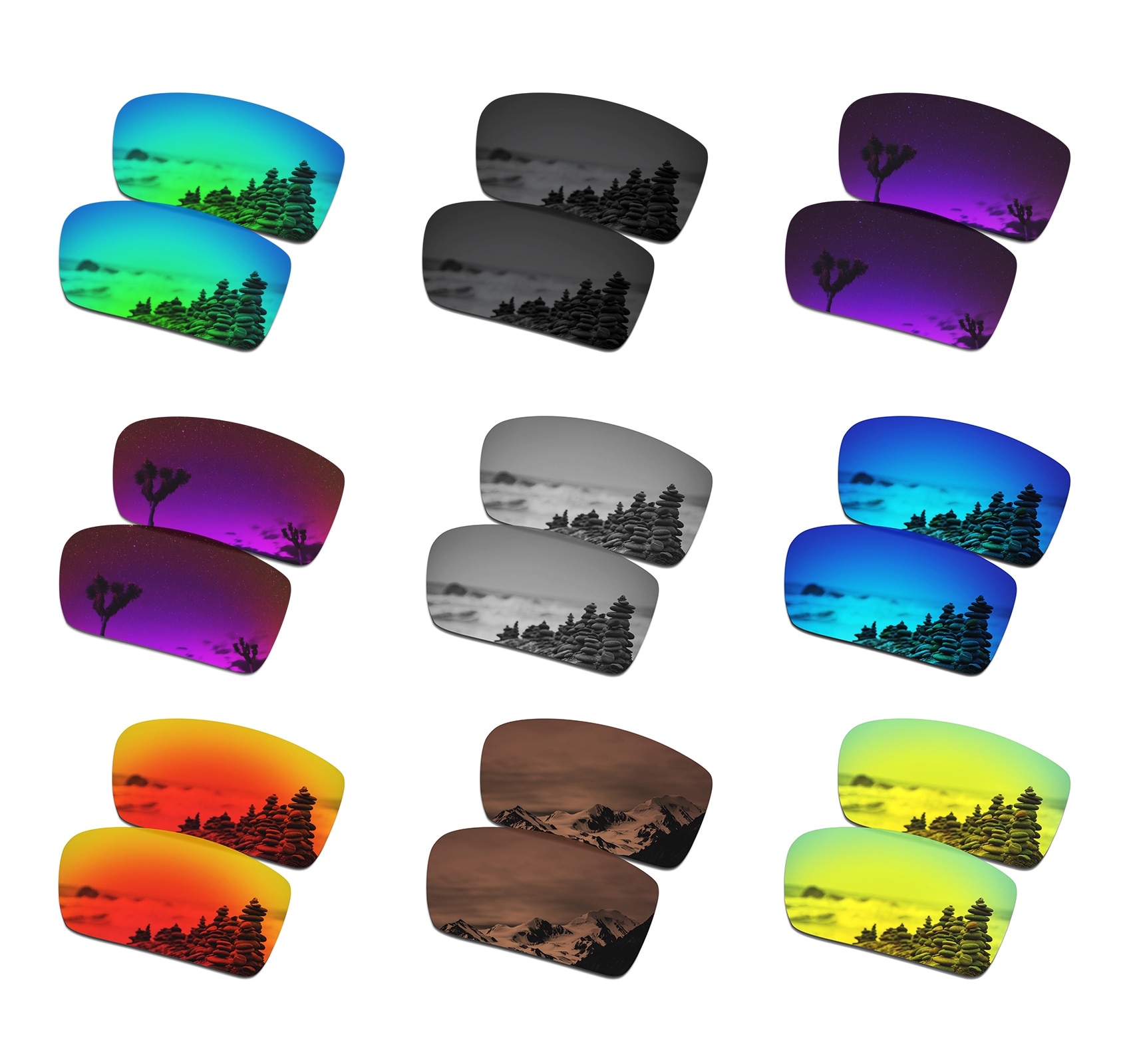 SmartVLT Polarized Replacement Lenses for Oakley Gascan Sunglasses - Multiple Options