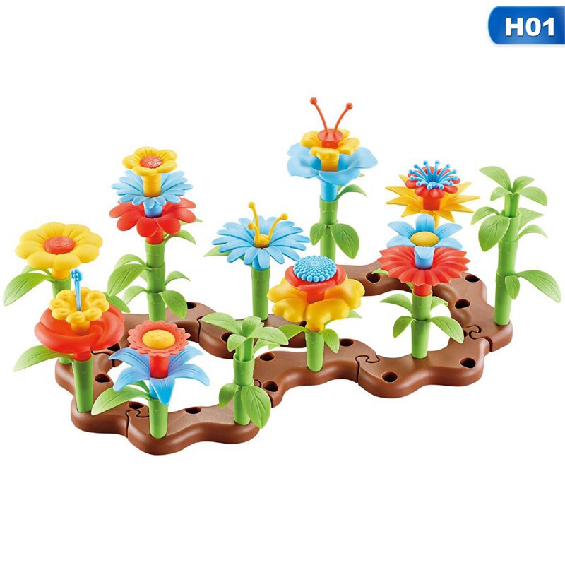 Creatieve Diy 3d Kleine Tuin Speelgoed Voor Kinderen Simulatie Van Kids Interactieve Bloemstuk Educatief Speelgoed Voor Kinderen: 54pcs