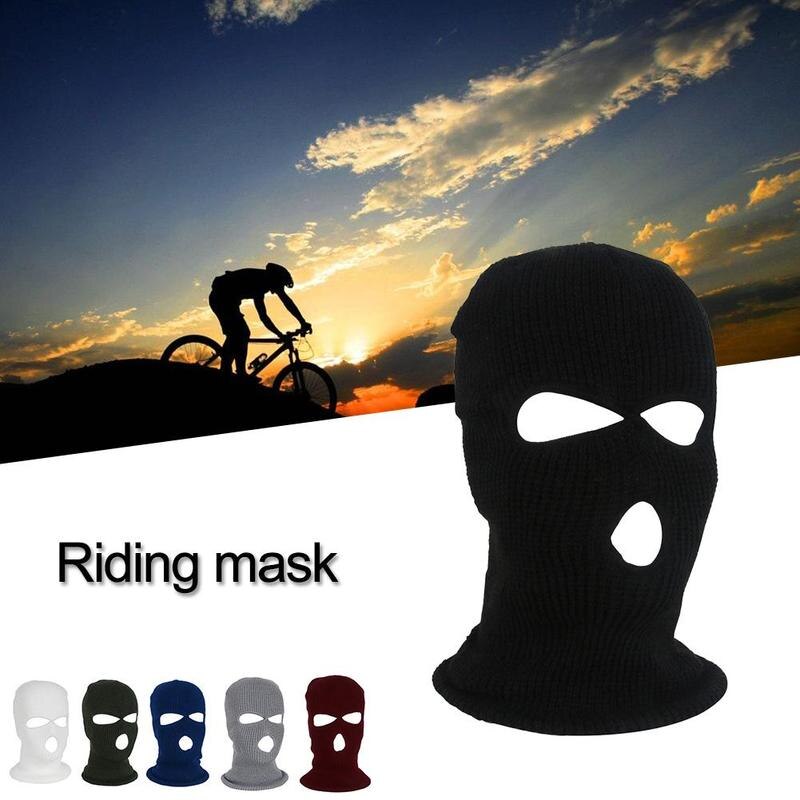 3 Hole Volgelaatsmasker Ski Masker Bivakmuts Knit Hoed Winter Ski Fietsen Masker Hoed Voor Unisex Outdoor Casual Sjaal Warm gezicht Maskers