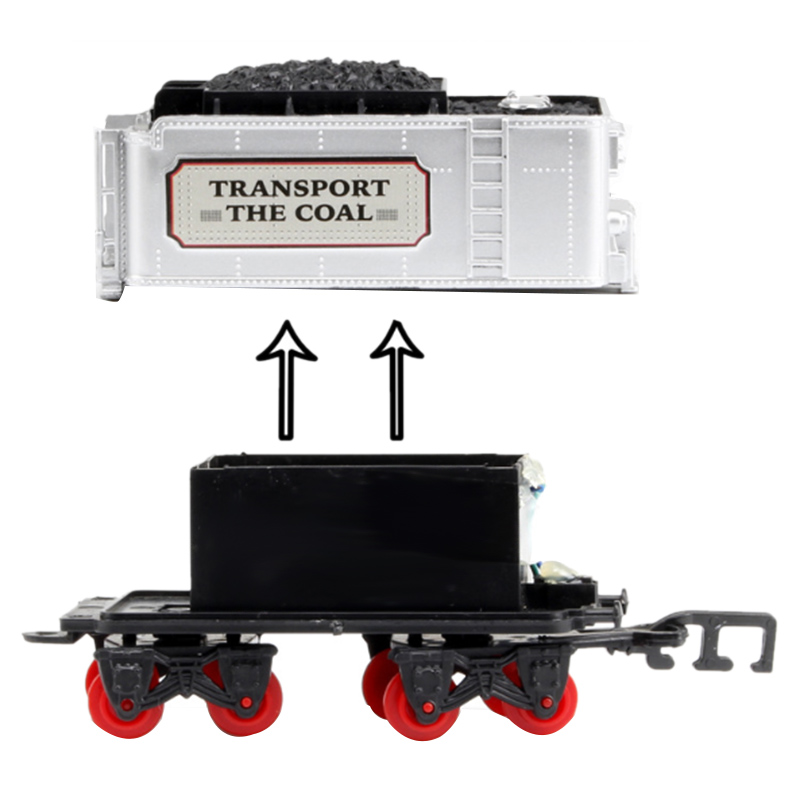 Set di trenini con luci e suoni, Set di treni di natale, binari ferroviari di forma rotonda per intorno all'opera della batteria dell'albero di natale