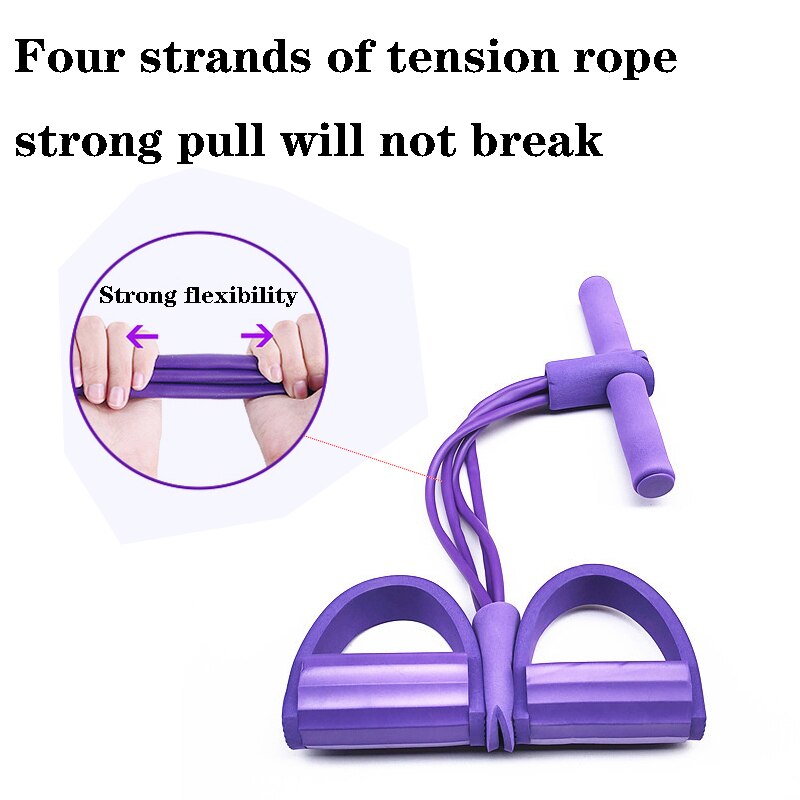 4 Weerstand Bands Pull Touwen Oefening Apparatuur Elastische Exerciser Roeier Buik Home Gym Sport Training Fitness Apparatuur