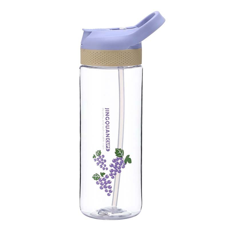 520ML Baby Kid Lovely Zoo Cartoon Animal Drink Cup Water Bottle Non-toxic BPA-Free Drinking Cups For Kids Children School Cups: purple
