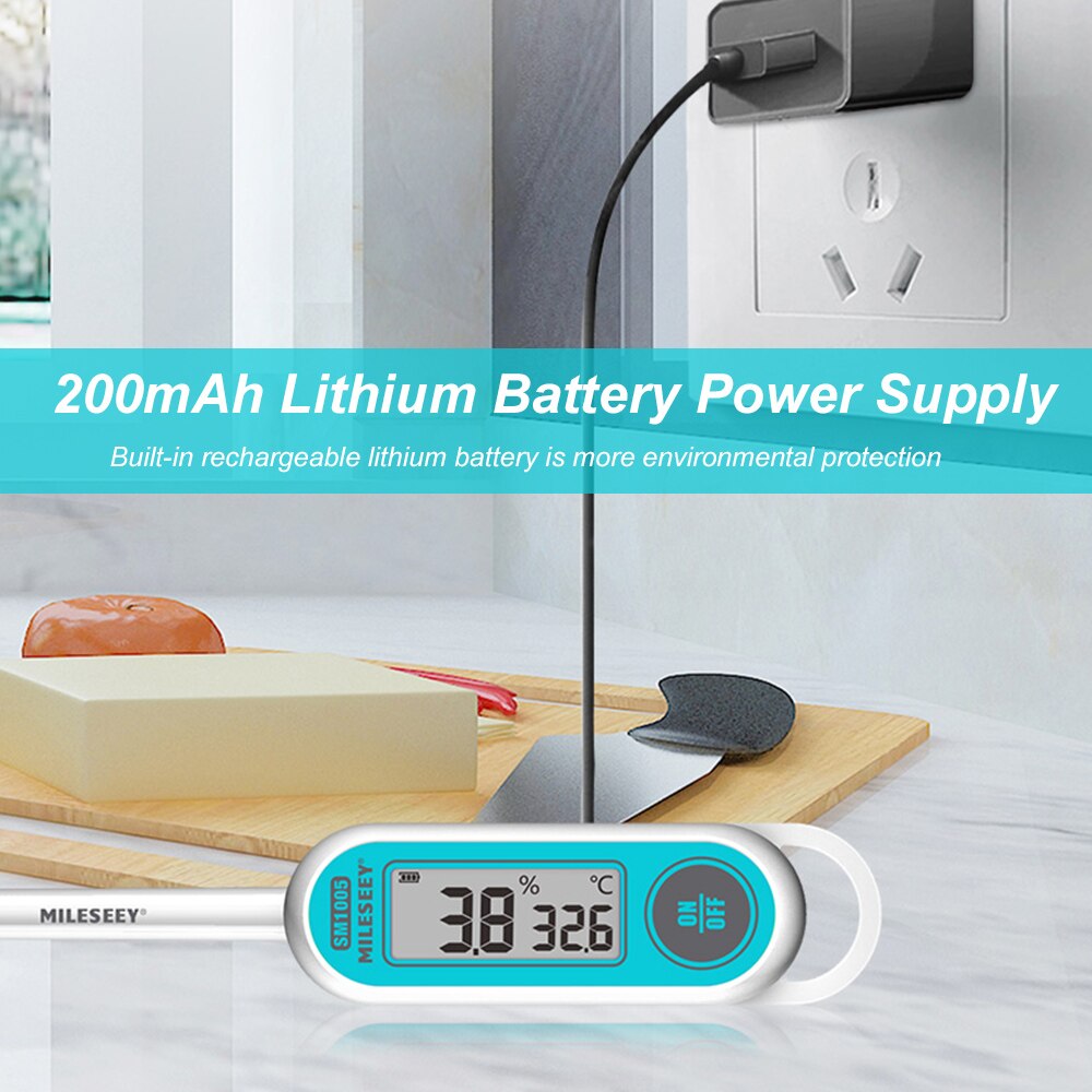 MiLESEEY Digital Multi-point Electric Salinity Meter LCD Salinometer Salt Measuring Device Rechargeable Salimeter Salinograph