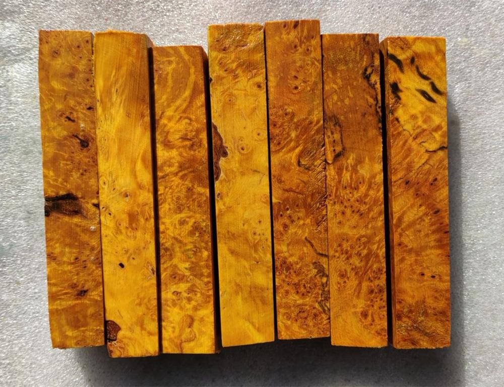 19x19x120mm HM Birch burl pen blank colorful stabilized wood Pen blank: HM Yellow