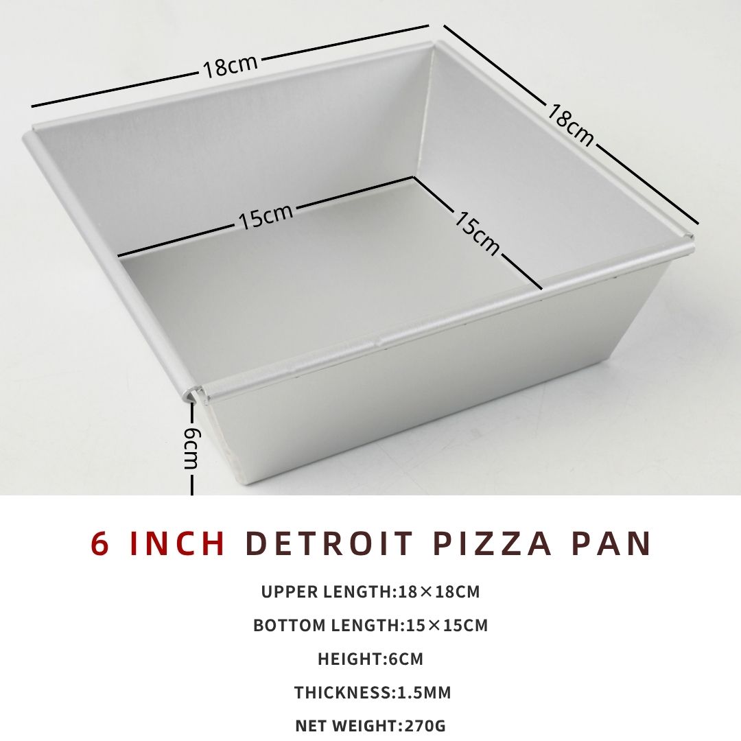 6 ~ 10 inch Detroit Style Pizza Pan Deep Dish Pizza Pan, Pizza Pan, Vierkante Bakpan, Bakvormen Keukengerei, Aluminium: Licht Geel