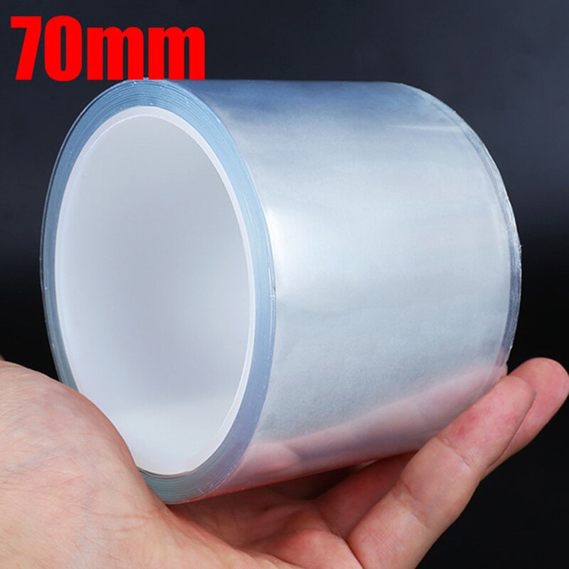 Auto sticker auto deur dorpel beschermer multifunctionele nano sticker tape auto bumper strip volledige auto carrosserie beschermfolie krasbestendig: 70mm / 10m