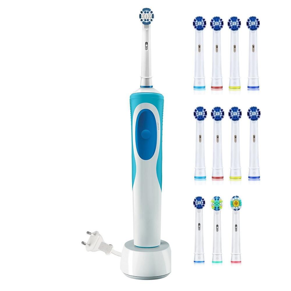 Ladattava sähköhammasharja ultraäänihammasharja lapsille lapsille aikuisille äänihampaat yhteensopiva oral-b harjaspäälle: 11 harjaspäätä