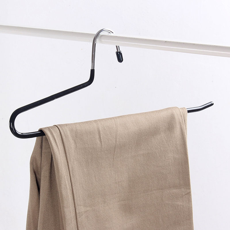 Novel Metal Open-end Non Slip Slacks Pant Hangers Trouser Hangers Organizers Set