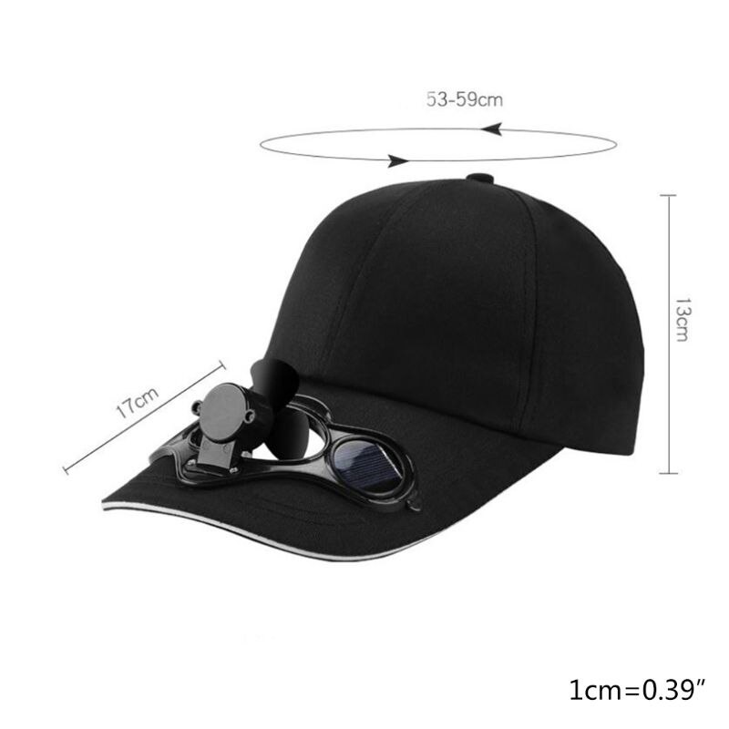 Zomer Zonnepaneel Aangedreven Ventilator Baseball Cap Outdoor Pet Zonneklep Hoed
