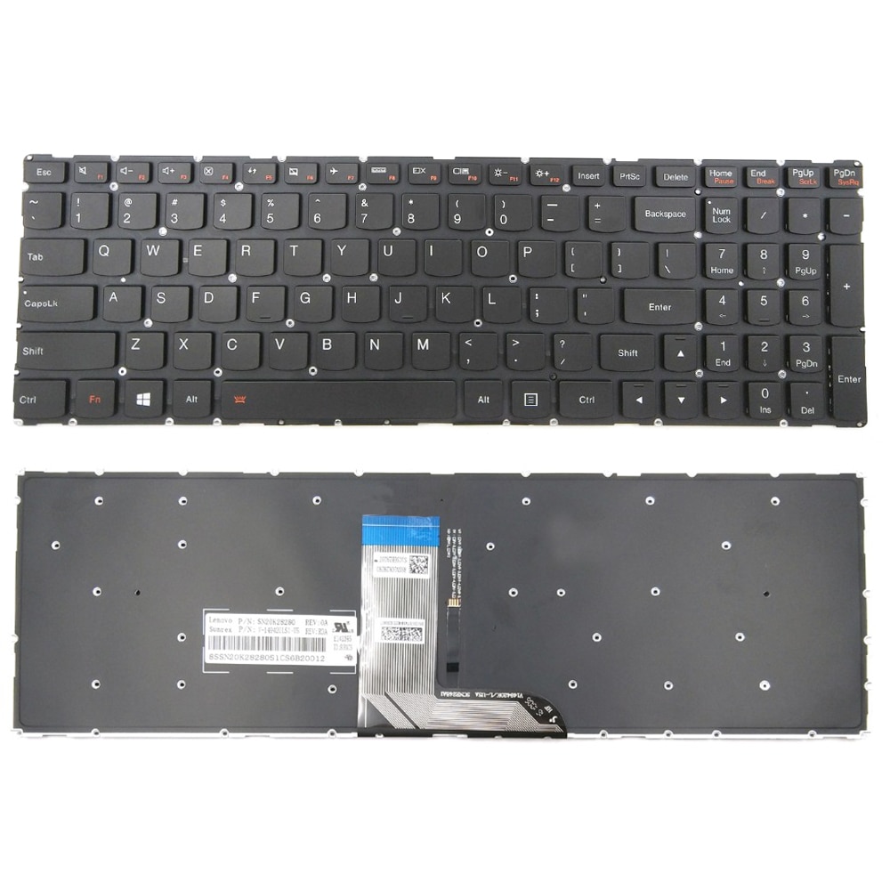 opprinnelig til lenovo ideapad 700-15 700-15 isk 700-17 isk 700-17 serie laptop tastatur oss bakgrunnsbelyst