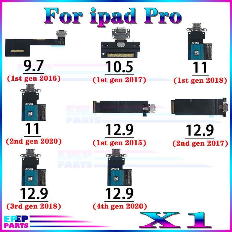 Cable de puerto de carga conector Dock para Ipad Pro 9,7 10,5 11 12,9 Módulo de placa flexible de cargador