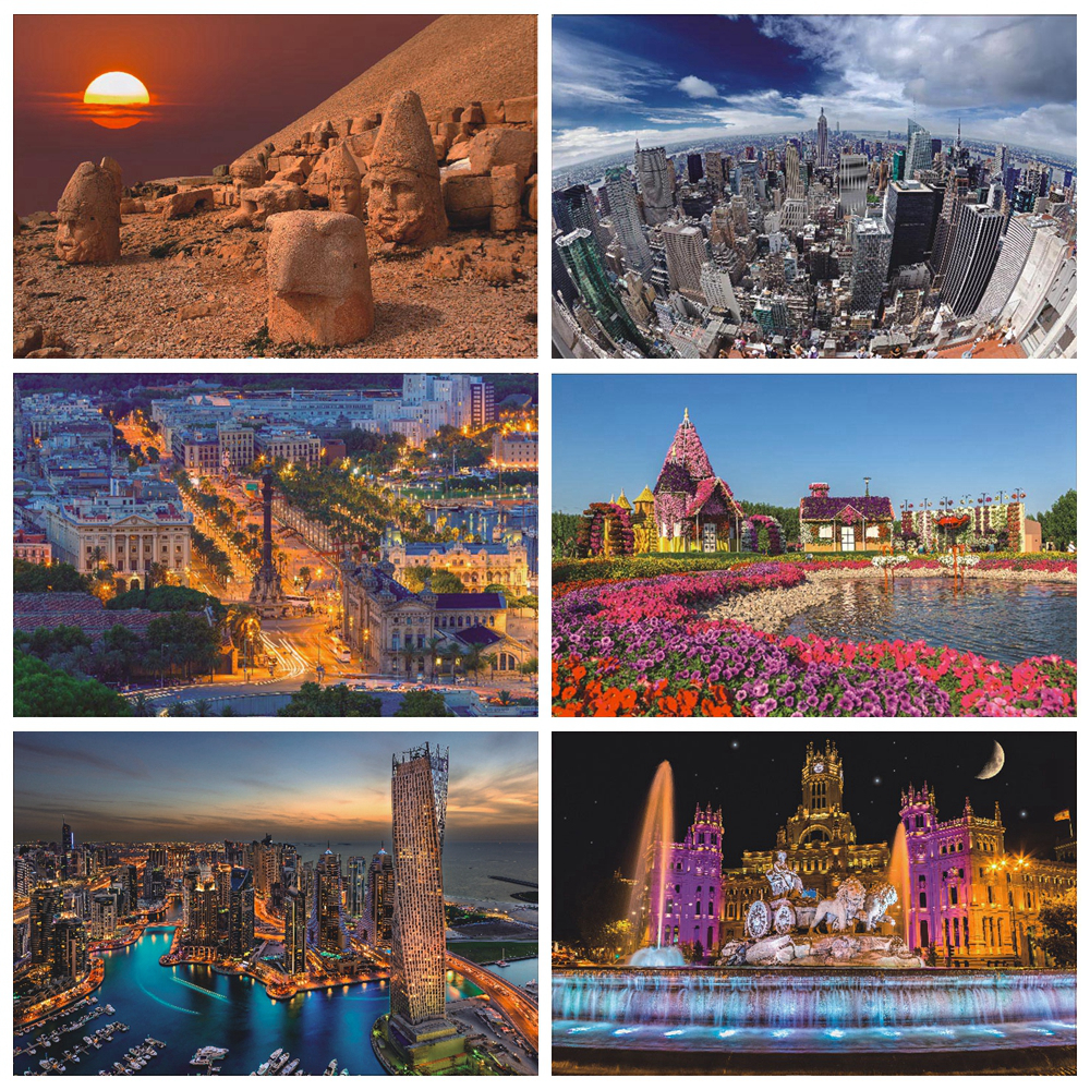 AOSST Jigsaw Puzzle - 1500 Pieces - City Landscape - 870x520mm - Thick Paper - Adult Game