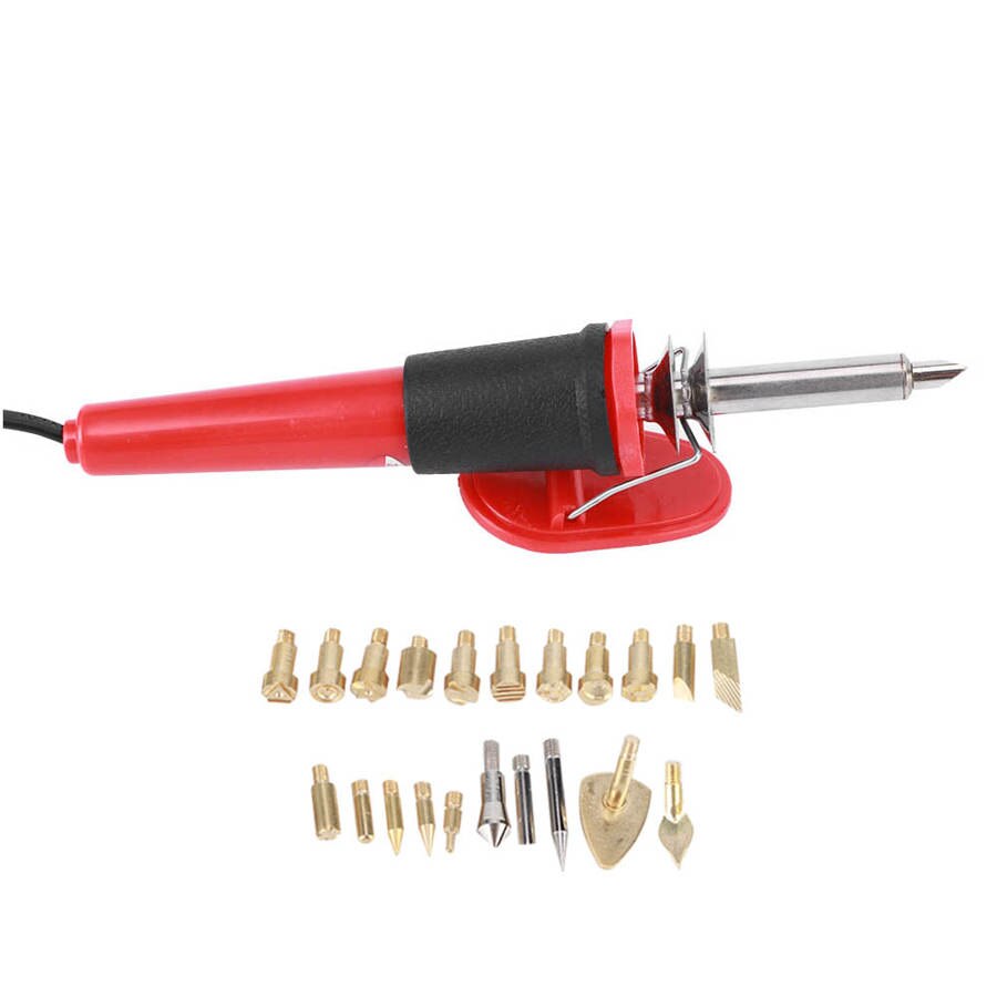 Electric Soldering Iron Set Wood Burning Pen Engraving Carving Pyrography Tool 30W