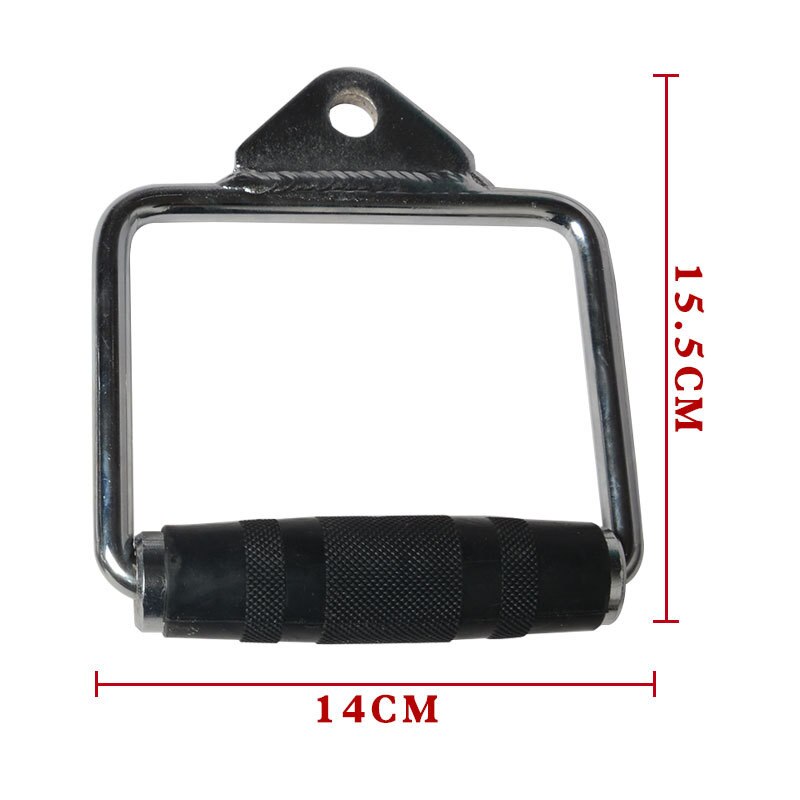 Gym handtag kabelmaskin lyft dragning träning antislip handtag fitness cross over handtag triceps träningsmaskin tillbehör: Svart