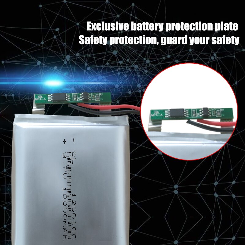 Batería Lipo recargable de 3,7 V, 10000mAh, li-po, 1260100, con PCB, batería de polímero de litio, baterías de repuesto para tableta y DVD