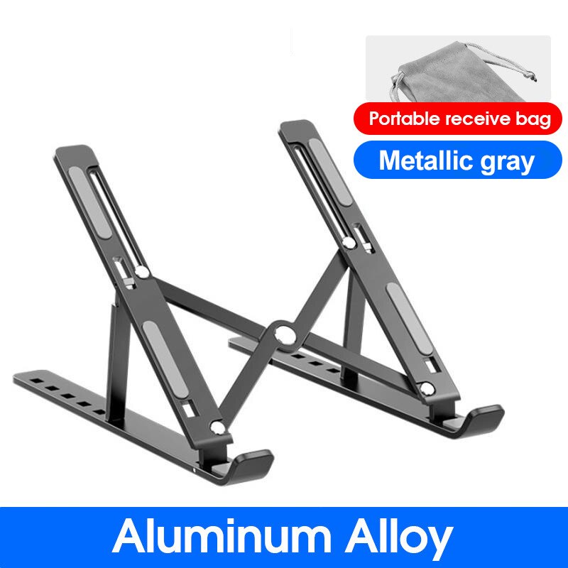 Laptop Stand Adjustable Aluminum Alloy Notebook Stand Computer Tablet Stand Compatible with Air Pro Dell HP Lenovo Holder Riser: N3 grey