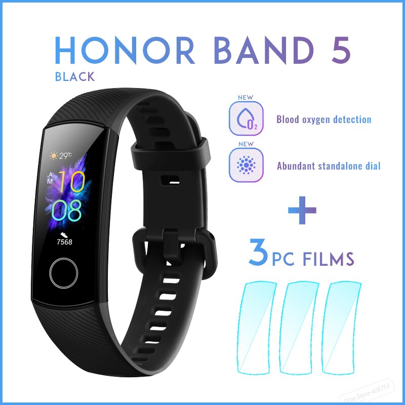 Huawei Honor Band 5 Nfc Edition Smart Armband Band Amoled Screen Sleep Monitoring 50 Meter Waterdicht Honor Band 5 Polsband: Honor 5 n Film