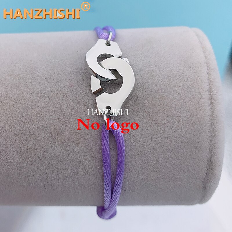 Stainless Steel Handcuff Bracelet For Women Men Adjustable Rope Bracelet Menottes Bijoux Corde Bracelet: 04TR-15