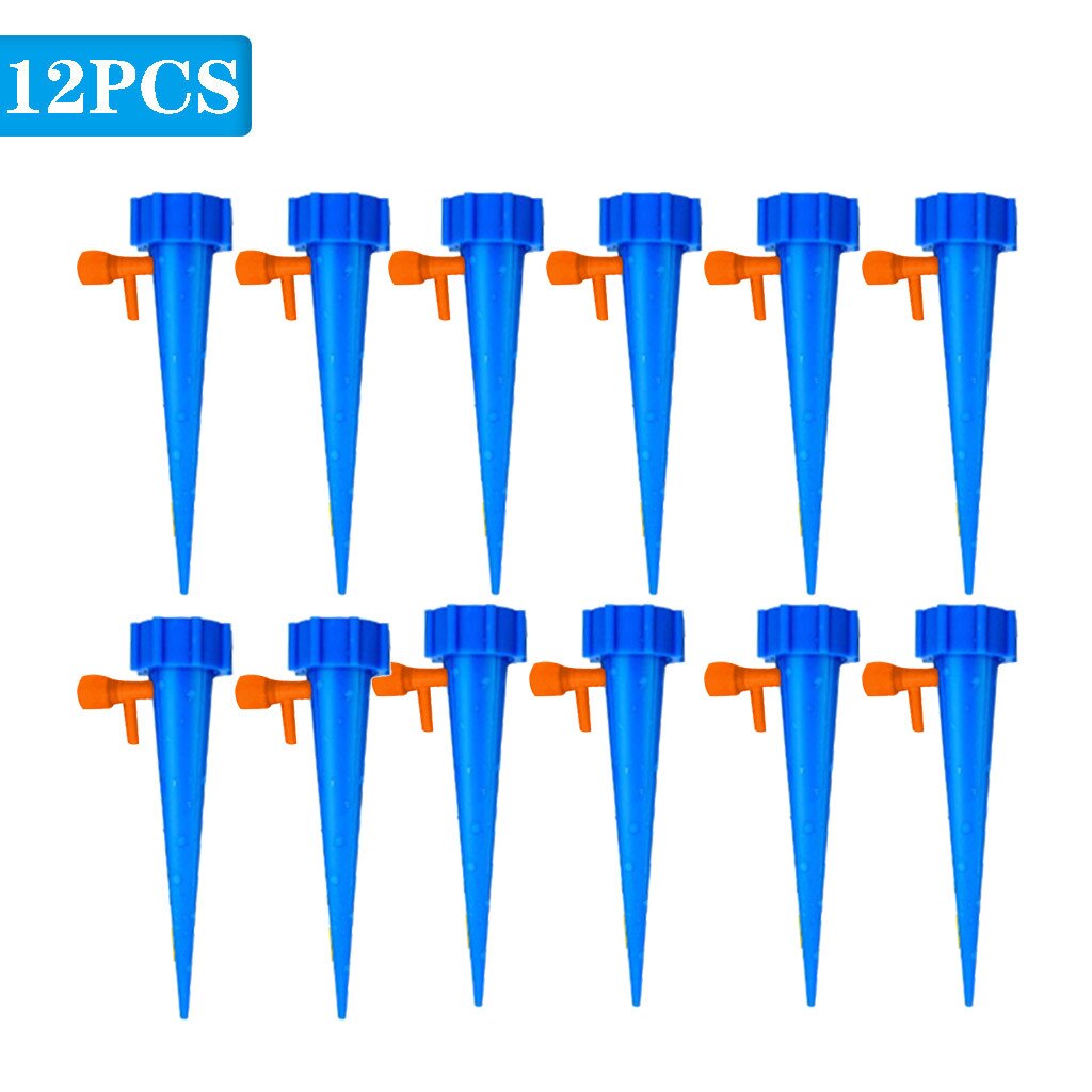 Dispensador de agua para plantas, dispositivo de riego por goteo ajustable, para el hogar, jardín, balcón, ahorro de agua, 12 Uds.