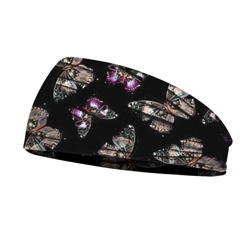 Butterfly Wide Sport Yoga Headbands for Women Cotton Solid Leopard Knot Boho Turban Headwrap Bandana Girls Hair Accessories: 1PCS-color 4