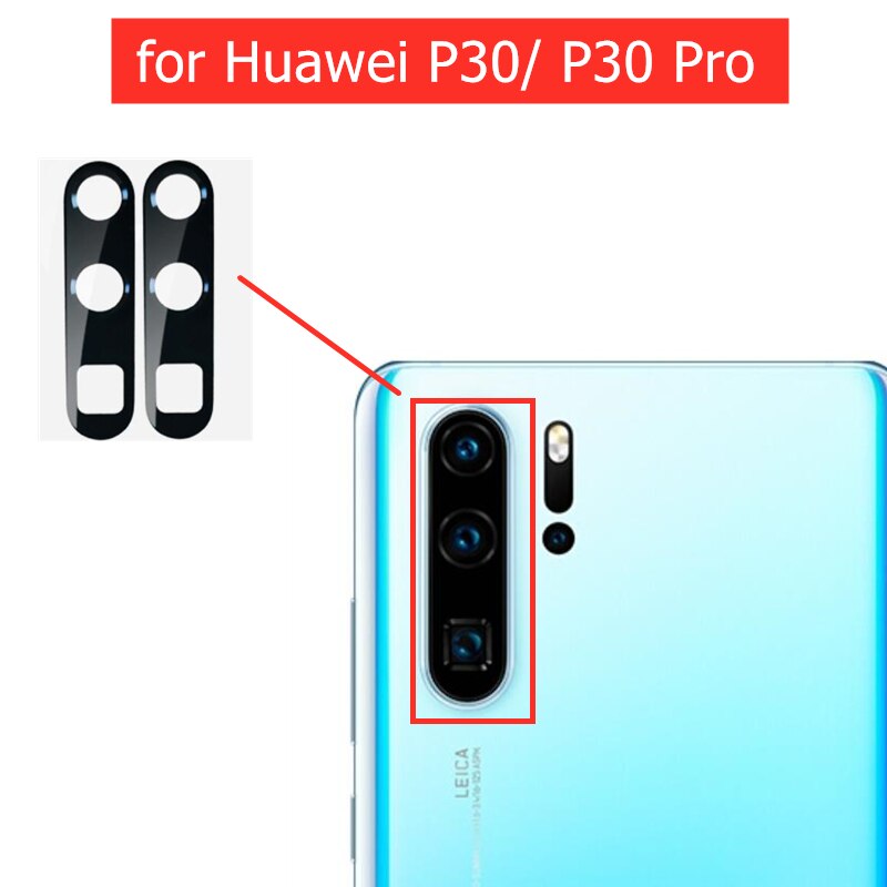 2 Pcs Voor Huawei P30 Pro Terug Camera Glazen Lens Achteruitrijcamera Glas Met Lijm Voor Huawei P30 Pro Vervanging reparatie Onderdeel