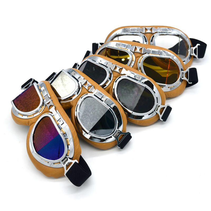 Evomosa Zilveren Lens Retro Motorbril Motocross Moto Cross Bril Country Flexibele Fietsen Sport Eye Helmen