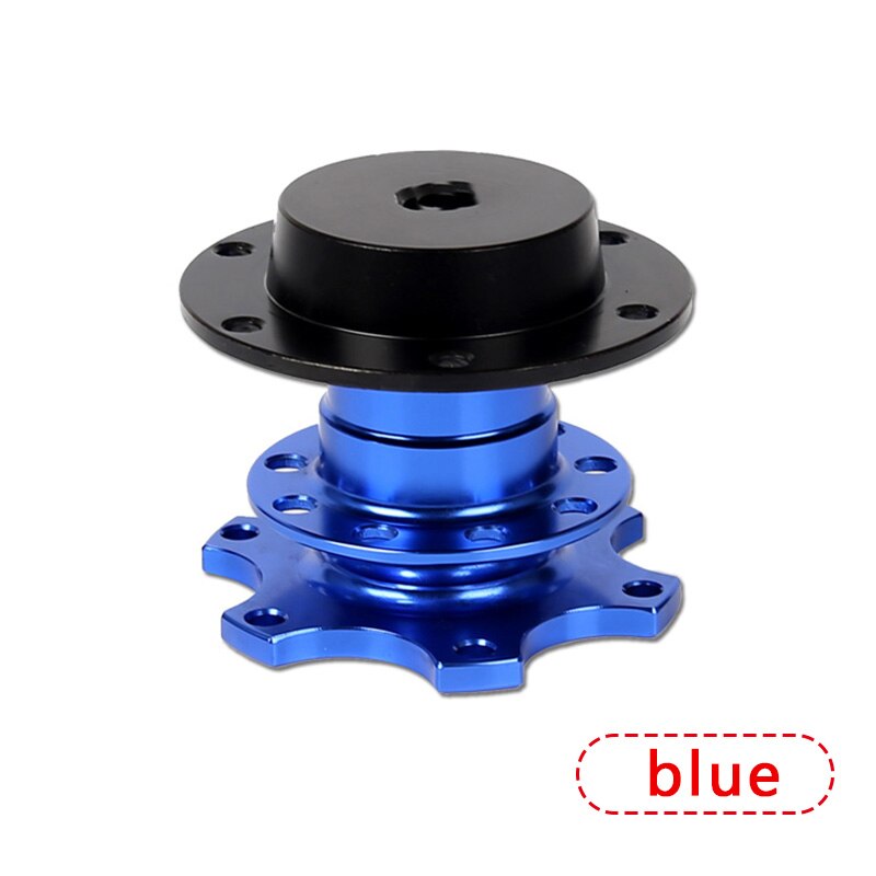Universal Steering Wheel Quick Release Hub Boss Kit Wheel Hub Adapter For 6 hole Steering Wheel Hub: Blue