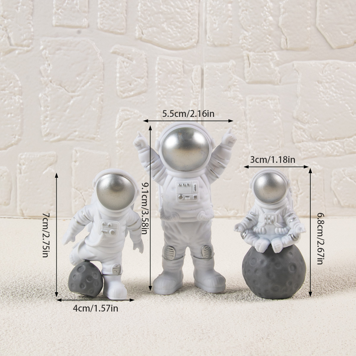 Adornos para tarta espacial de astronauta, figuritas de astronauta del espacio exterior, inserto de pastel de cohete y planeta, suministros para de cumpleaños para niños, Baby Shower
