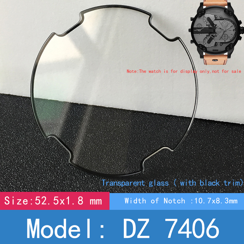 Watch crystal For Diesel DZ 7264 7258 7259 7270 7331 7370 Mineral glass Replacement repair parts: DZ 7406