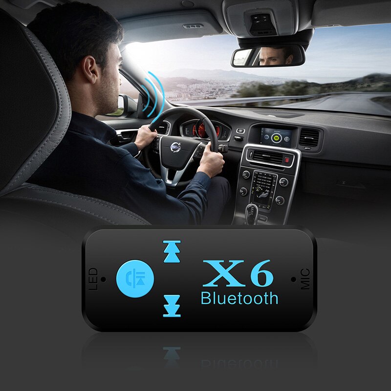 Wireless Car Kit Handsfree Bluetooth Music Receiver Adapter USB Receiver Stereo Audio 3.5MM A2DP AUX with TF Card Reader