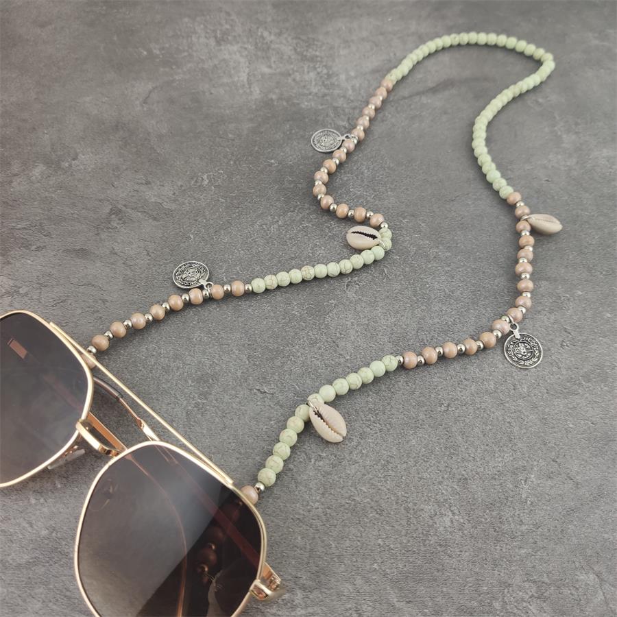 Trendy kvinders sten beaded solbriller kæde briller kæder halskæde rem reb læse briller holder smykker tilbehør